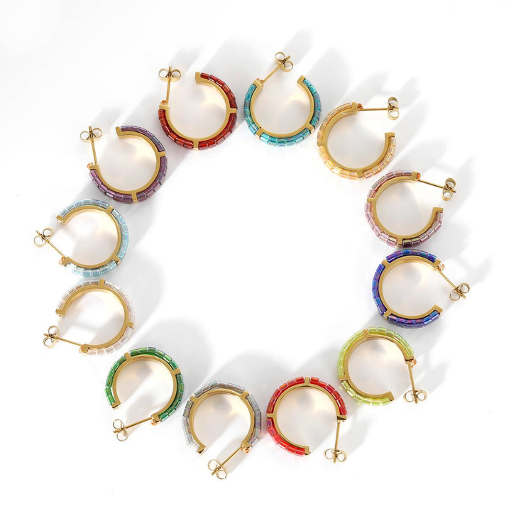 Marina - Boucles d'oreilles Pierre de naissance Mars