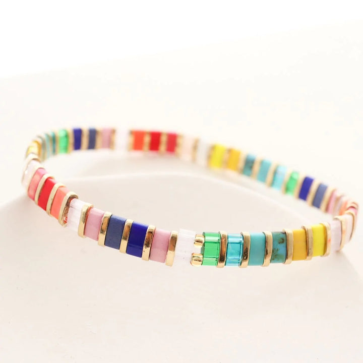 Parure Azur - bracelets de perles