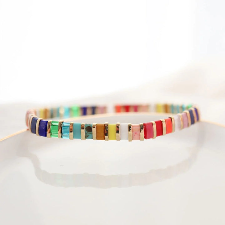 Parure Azur - bracelets de perles