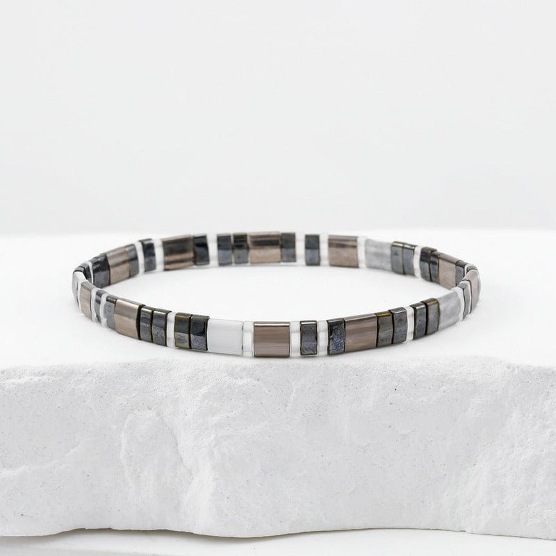 Parure Clio - bracelet en perles Miyuki porté au poignet