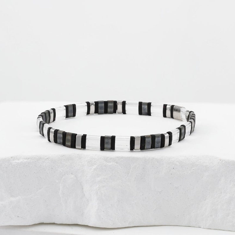 Parure Clio - détail des couleurs et motifs en perles Miyuki Tila