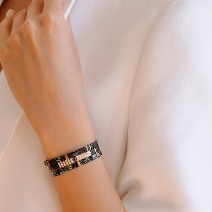 Parure Golden - Bracelets de Perles