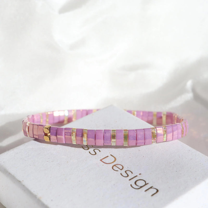 Parure Lavande - Bracelets de perles