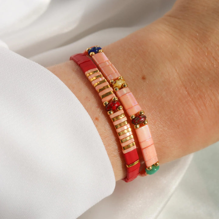 Parure Pourpre - Bracelets de perles