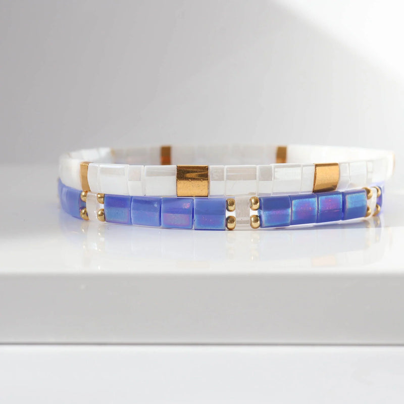 Parure Pourpre - Bracelets de perles