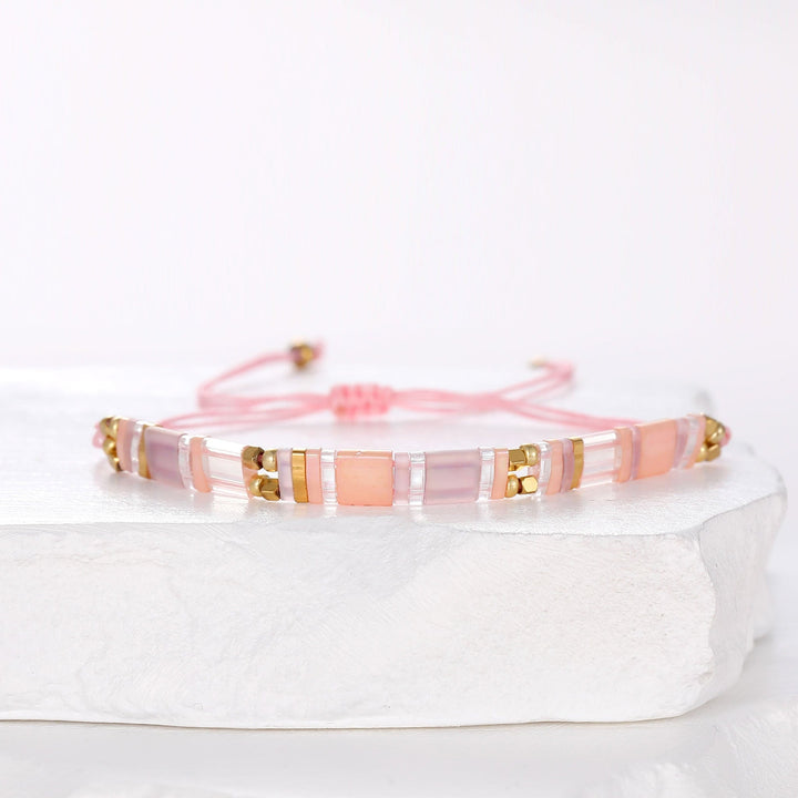 Rose - Bracelet de perles