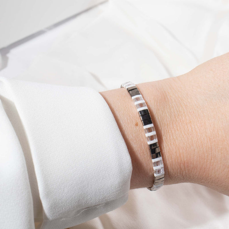 Silver - Bracelet de perles