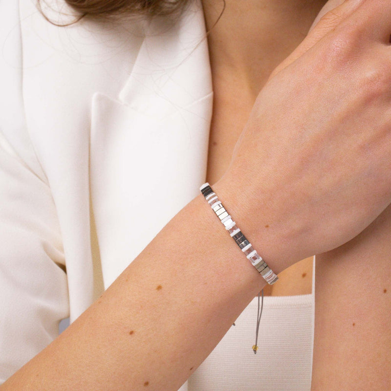 Silver - Bracelet de perles