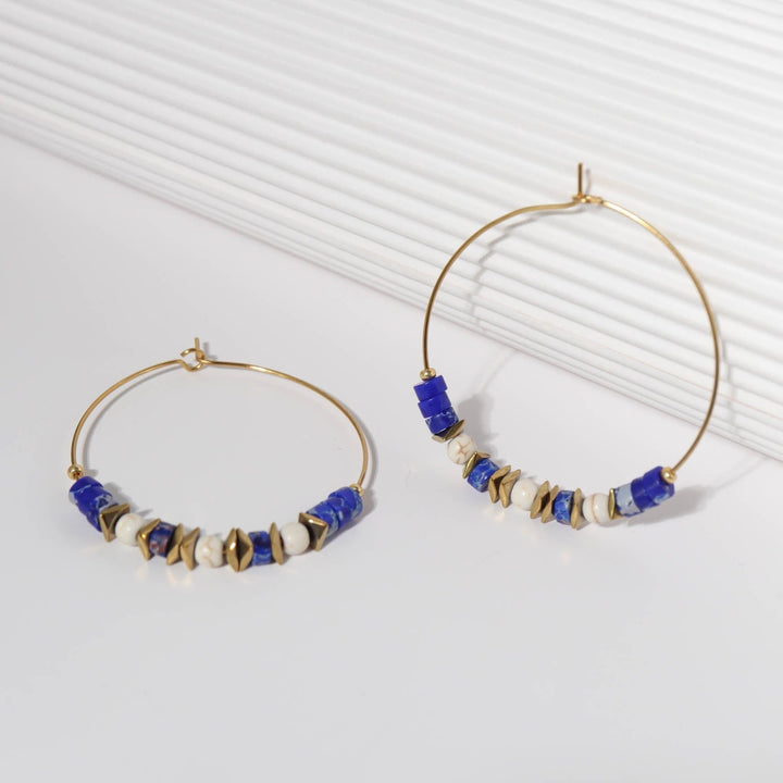 Azur - Boucles d'oreilles créoles