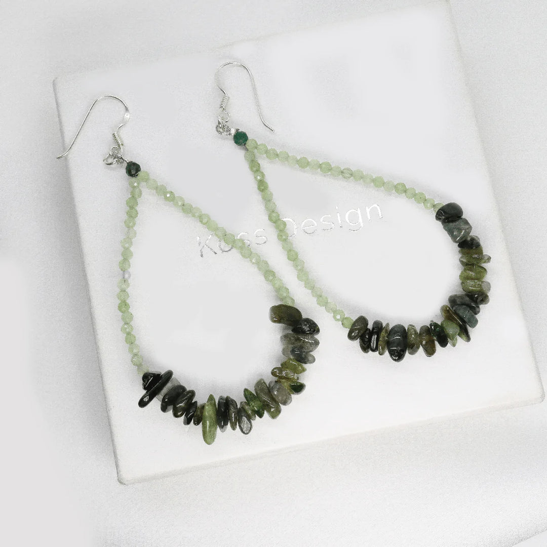 Sophie - Boucles d'oreilles Malachite