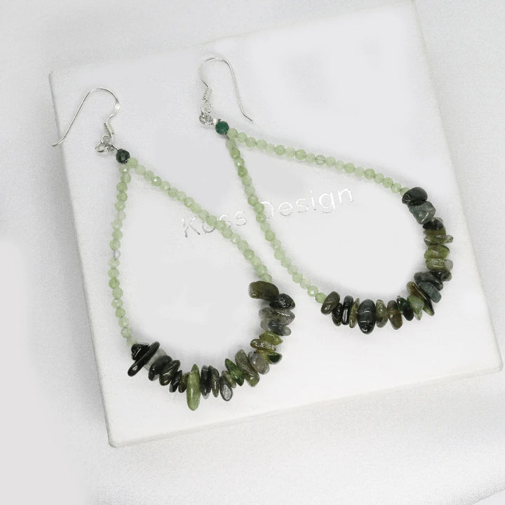 Sophie - Boucles d'oreilles Malachite