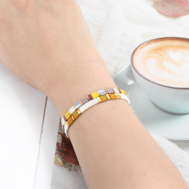 Parure Soleil - Bracelets de perles
